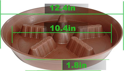 4 Pack Plant Saucer 12 inch, 8 10 14 17 inch, Plant Stand Plastic Plant Saucers - Image 2