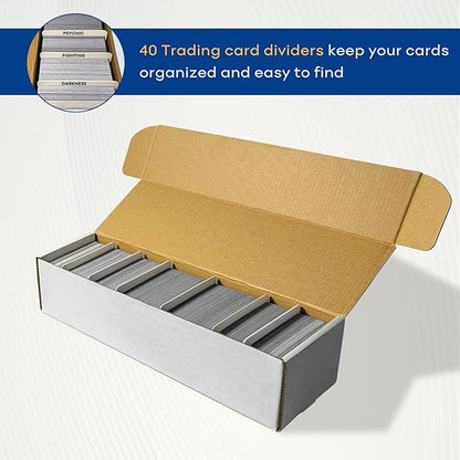 Trading Card Storage Box with 40 Dividers, Mtg Card Storage, Cardboard Trading - Image 3