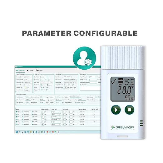 Freshliance USB Temperature Humidity Data Logger, Reuseable Temperature - Image 2