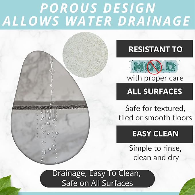 Enkosi Loofah Shower Mat Non-Slip - Image 4