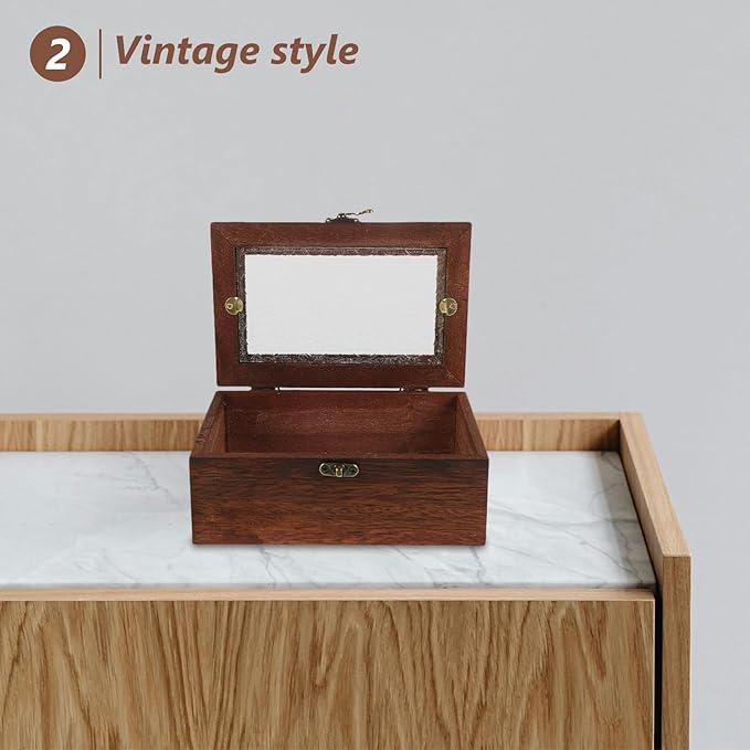 Rustic Wooden Collectibles Display Case - Image 7