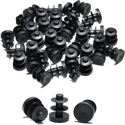 3/8" Plastic Hole Plugs Black -Round Chair Leg Caps, Flush Mount Pipe Plugs by EASYEAH