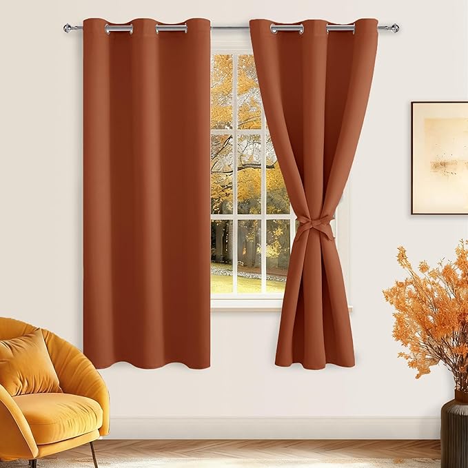 Hiasan Fall Blackout Curtains for Bedroom, 38 x 72 Inches Long by Hiasan