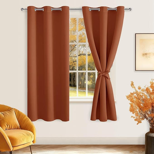 Hiasan Fall Blackout Curtains for Bedroom, 38 x 72 Inches Long by Hiasan