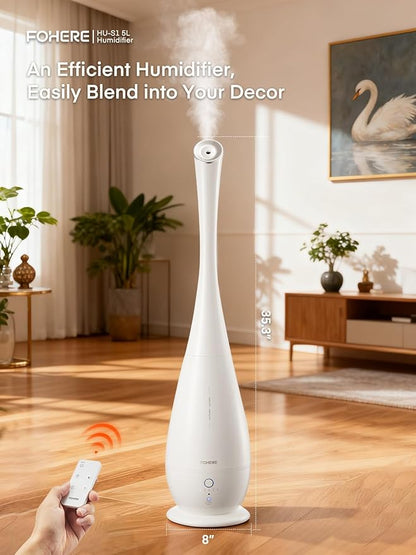 FOHERE Humidifiers for Bedroom Large Room, 5L Cool Mist Quiet Humidifier 48H - Image 7