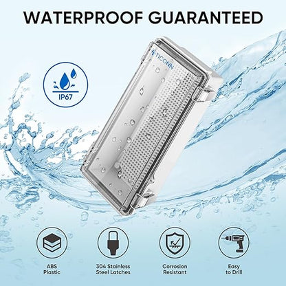 TICONN Outdoor Electrical Box Waterproof, Junction Box IP67 ABS Plastic - Image 2