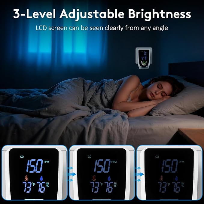 3 Pack 5-in-1 Plug in Carbon Monoxide Detector, Smoke Alarm & Natural Gas Leak - Image 4