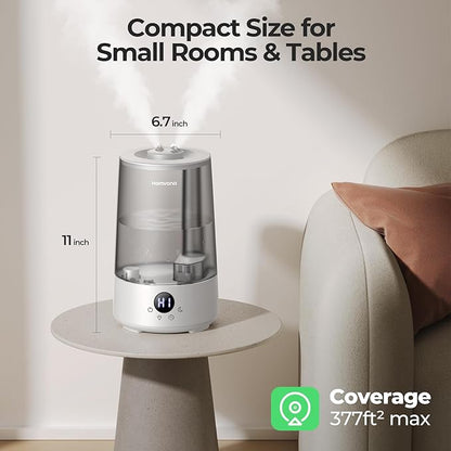 Homvana Humidifiers for Bedroom Home, 3.6 L Cool Mist Top-Fill 34H Super Long - Image 8