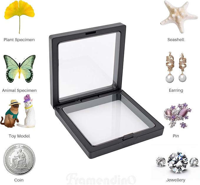 Framendino, 20 Pack Black 3D Floating Frame Display Case Challenge Coin - Image 5