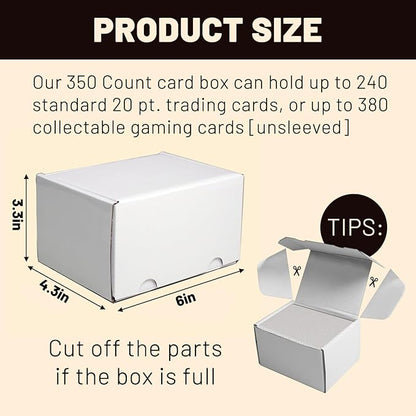 NUMINA 4 Pack 350 Small Card Storage Box, Heavy Duty Cardboard Game Card - Image 3