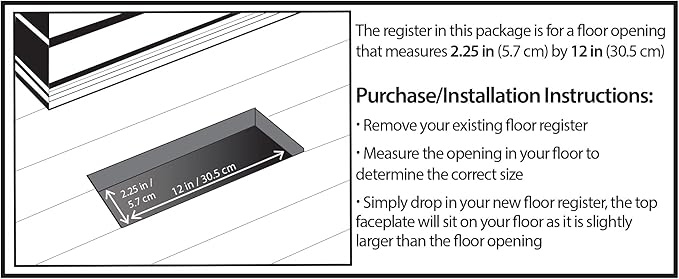 Decor Grates PL212-WH 2-Inch by 12-Inch Plastic Floor Register - Image 7