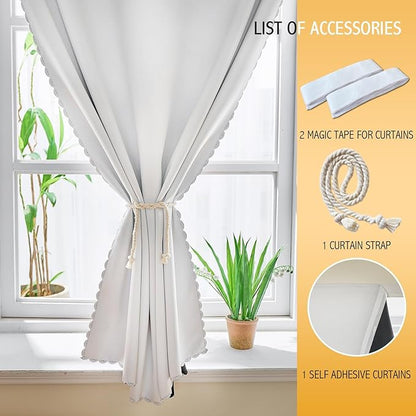 Adhesive Curtain 100% Blackout No-Drill Easy Install - Image 4