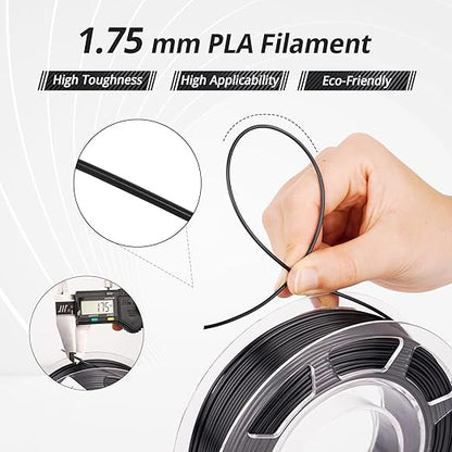 AMOLEN Silk 3D Printer Filament Bundle, PLA Filament 1.75mm Pack, Shiny 3D - Image 3