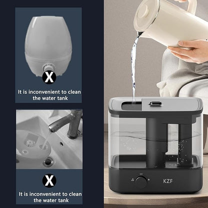 KZF 2.3L Top-Fill Cool Mist Humidifier – Whisper-Quiet, Auto Shut-Off, Baby - Image 5
