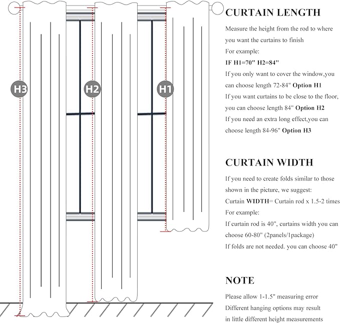 Blackout Curtains 95 Inches Long, Light Blocking Vintage Dark Green Curtains - Image 3