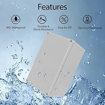 Junction Box，9.8"x 5.9"x 5.1" Outdoor Electrical Box - Image 5