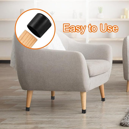 uxcell 36pcs Round Chair Leg Caps 8mm/0.3" PVC Chair Leg Floor Protectors - Image 5