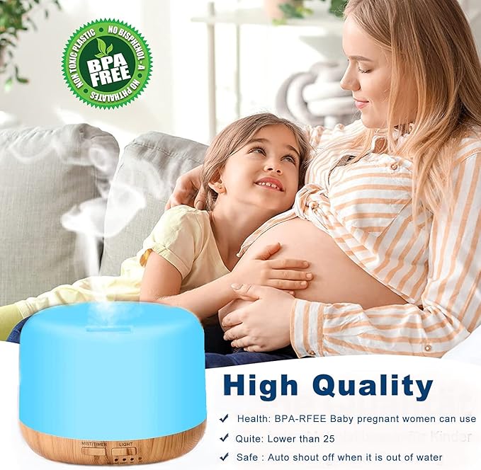 Oil Diffuser Humidifier 300ML, Electric Ultrasonic Air Aroma Diffusers Vaporizer - Image 6