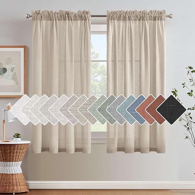 H.VERSAILTEX Light Filtering Linen Textured Curtains by HVERSAILTEX