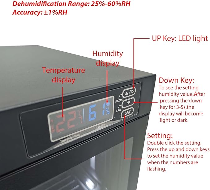 50L Digital Camera Dehumidify Storage, Dehumidifying Dry Cabinet Box, 4 Layers - Image 7