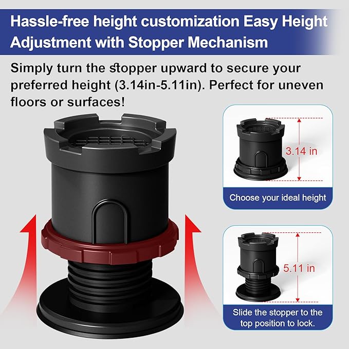 4Pcs Anti Vibration Pads for Washing Machine, Adjustable Height Stops Washer - Image 5