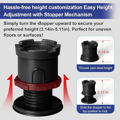 4Pcs Anti Vibration Pads for Washing Machine, Adjustable Height Stops Washer - Image 5