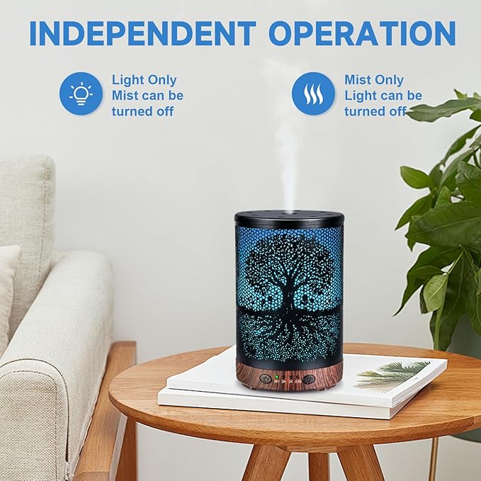 Essential Oil Diffuser 120ML Metal Aromatherapy Diffuser - Image 6