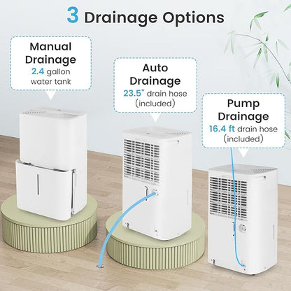 DORTALA 150 Pints Dehumidifier for 7000 Sq.Ft Large Rooms, Home Dehumidifier - Image 5