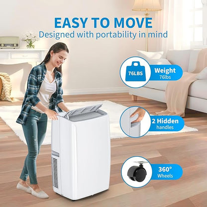 GarveeHome 14000 BTU Portable Air Conditioner, Quiet Portable AC Unit - Image 3