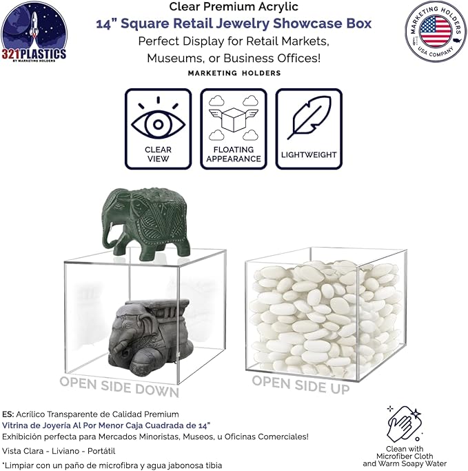 14 Inch Acrylic Display Riser Box - Image 3