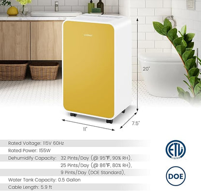 COSTWAY 2500 Sq. Ft Dehumidifier - Image 6