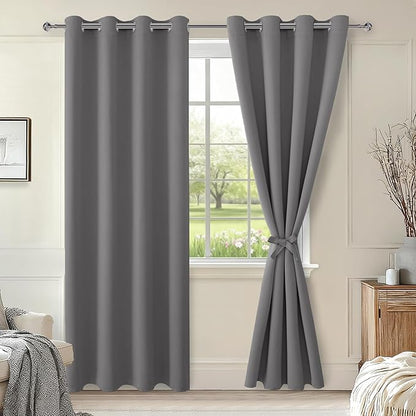Hiasan Blackout Curtains for Bedroom, 52 x 84 Inches Long by Hiasan