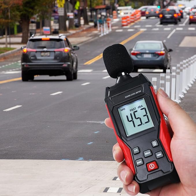 Noise Decibel Meter Portable Sound Level Meter SPL Meter 30 to 130dBA Range - Image 2