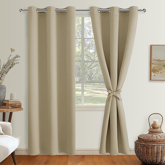 Hiasan Blackout Curtains for Bedroom, 42 x 84 Inches Long - Image 2