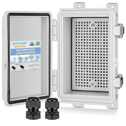 TICONN Outdoor Electrical Box Waterproof, Junction Box IP67 ABS Plastic by TICONN