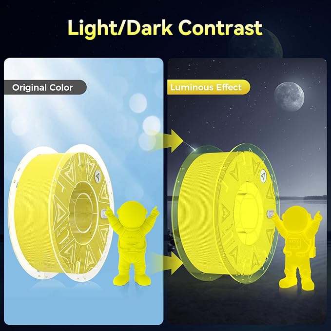 Creality 3D Luminous PLA Printer Filament, Halloween Decor, Glow in The Dark - Image 6