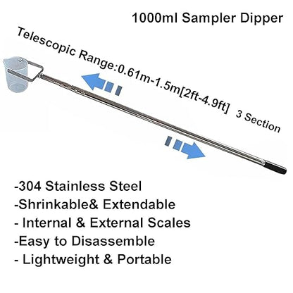 Extendable Water Sampler with Dipper System, Water Qualityd Sampler Device - Image 2