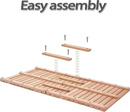 bingaai Cedar Wood Bath Mat 48 × 23.6 in, Wooden Bath Mats, Cedar Wood Shower - Image 4