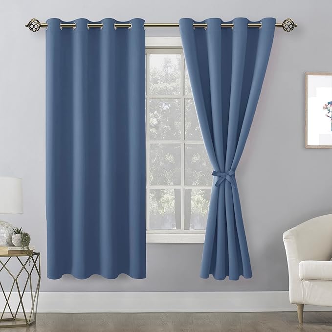 Hiasan Blackout Curtains for Bedroom, 52 x 63 Inches Length - Image 2