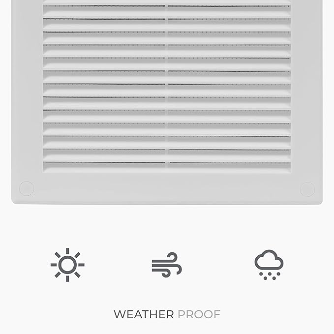 10" x 10" Square Air Vent Cover – White Plastic Vent Deflector - Image 6
