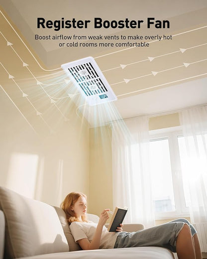 AGPTEK Register Booster Fan for 4 x 10 Register Holes, Quiet Air Vent Fans - Image 7