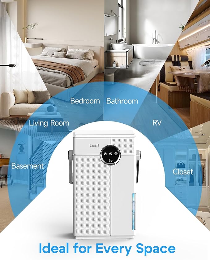 Small Dehumidifier with Drain Hose, 118oz Portable Dehumidifier - Image 8