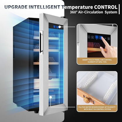KingChii Upgrade 35L Electric Temperature & Humidity Control Cigar Humidor - Image 4