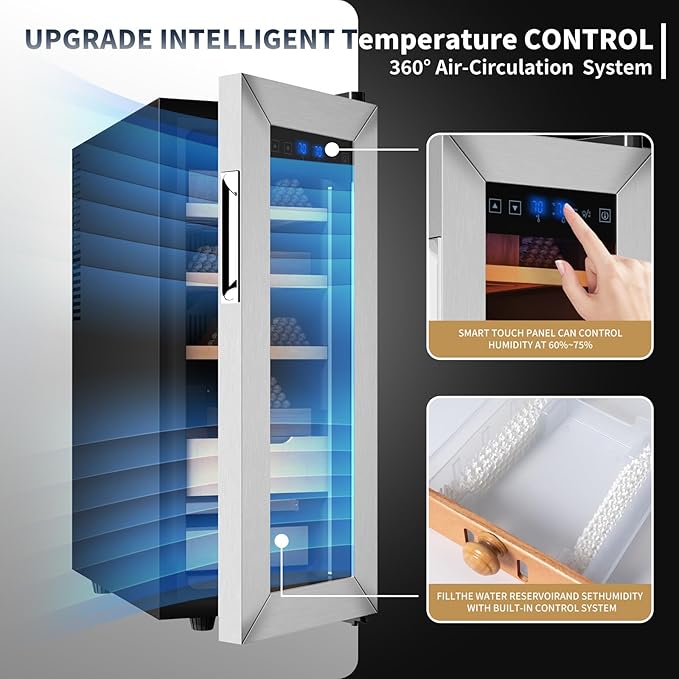 KingChii Upgrade 35L Temperature & Humidity Control Cabinet, Built-in - Image 4