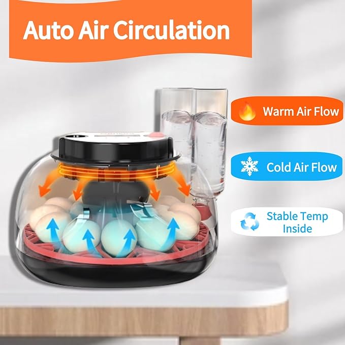 Egg Incubators for Hatching Eggs, Incubator for 12 Eggs Automatic Turning - Image 6