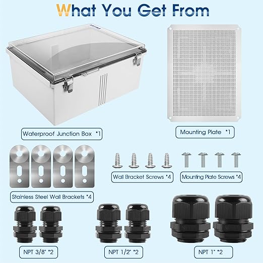 Waterproof Outdoor Project ABS Plastic Junction Box IP67 Weatherproof Dustproof - Image 7