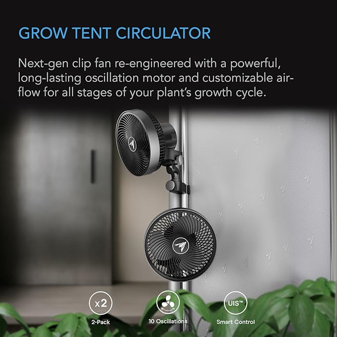 AC Infinity CLOUDRAY S6 2-Pack, Grow Tent Clip Fan 6” - Image 2