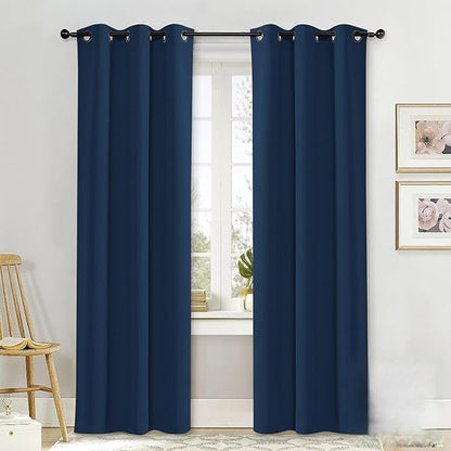 NICETOWN Gray Curtain Blackout Drape Panel, Single Panel, 34 x 84 inch by NICETOWN