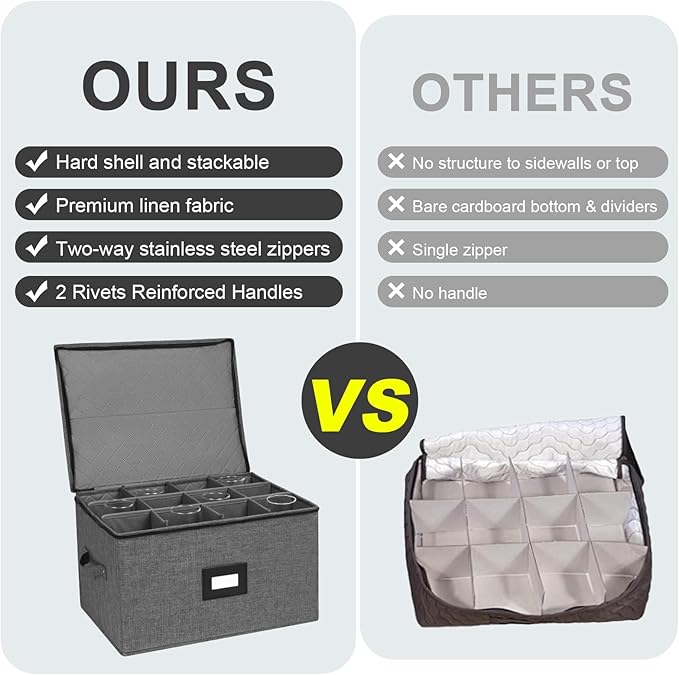 Mayniu Stemware Storage Containers, Wine Glass Storage Box - Image 6