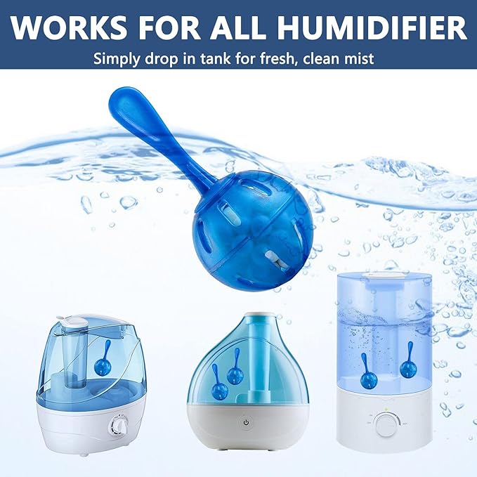 Humidifier Cleaner Ball, 20 Pack, Prevents Hard Water Build-up & Mold, - Image 2